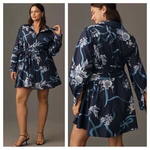 New Anthropologie plus Hutch floral mini dress